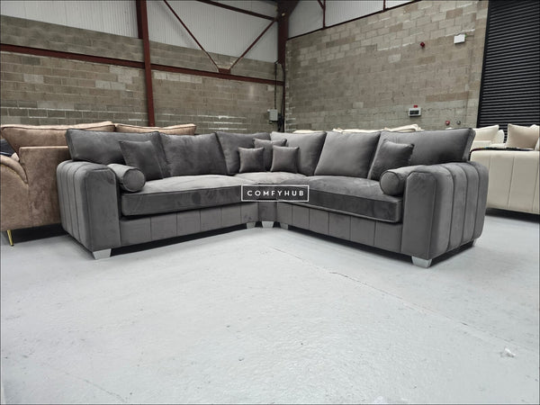 Royal Milano Sofa (Asphalt Plush Velvet)