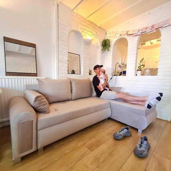 Berlin beige sofa bed