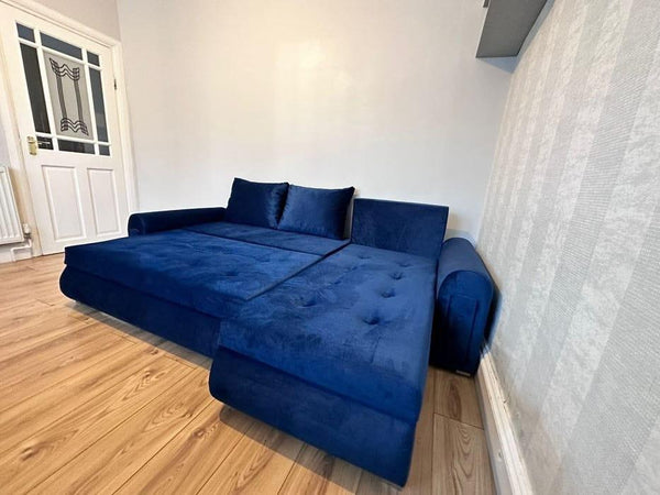 Blue sofa bed
