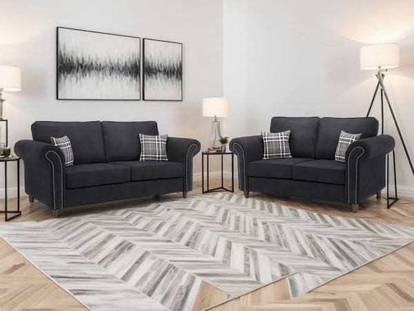 Oakland Suede Leather 2C2 Corner Sofa 3+2