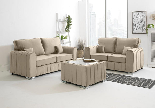Royal Milano Sofa (Asphalt Plush Velvet) 3+2