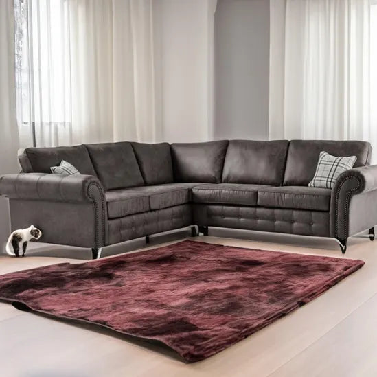 Oakland Suede Leather 2C2 Corner Sofa